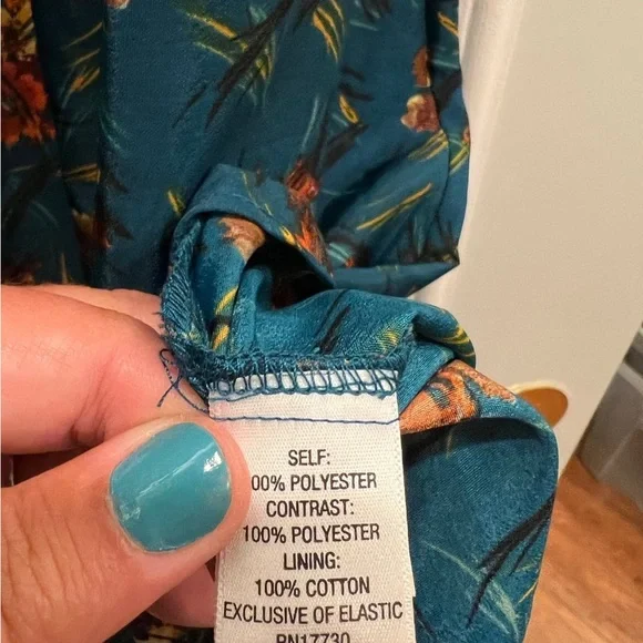 Xhilaration High-low dress size Medium in Beautiful Teal & Orange Fall Colors - Picture 7 of 8